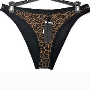 Kendall + Kylie Small Leopard Bikini Swim Bottom NEW